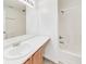 Bathroom with single vanity and bathtub at 1171 Thornwood Dr, Greenwood, IN 46143