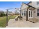 Spacious patio with seating area, fire pit, and pergola at 16222 Browning Ct, Fishers, IN 46037
