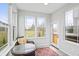 Sunroom with seating area and access to backyard at 16222 Browning Ct, Fishers, IN 46037