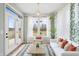 Bright sunroom with French doors and comfy seating at 16222 Browning Ct, Fishers, IN 46037