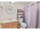 Clean bathroom with a shower/tub and updated vanity at 1705 Blue Grass Pkwy, Greenwood, IN 46143