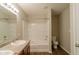 Bathroom with tub, shower, and toilet at 4845 Ventura Blvd, Plainfield, IN 46168