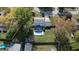 Aerial view of a house with a pool and a large backyard at 6031 S Eaton Ave, Indianapolis, IN 46259