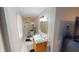 Clean bathroom with shower, vanity, and ample storage at 6031 S Eaton Ave, Indianapolis, IN 46259