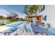 Relaxing patio area with outdoor bar and pool at 6031 S Eaton Ave, Indianapolis, IN 46259
