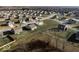 Aerial view of neighborhood showing various homes and landscape at 2400 Oakmont Dr, Plainfield, IN 46168