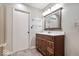 Modern bathroom with a stylish vanity and tiled floor at 3334 Eden Village Pl, Carmel, IN 46033