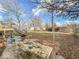 Backyard with deck and stairs leading down to the ground at 3867 Richelieu Rd, Indianapolis, IN 46226