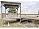Wooden gazebo and deck overlooking farmland at 4726 E 210 N, Lebanon, IN 46052
