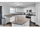 Modern kitchen featuring stainless steel appliances and an island at 2034 Buckthorn Dr, Columbus, IN 47201