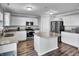 Modern kitchen with white cabinets and stainless steel appliances at 2034 Buckthorn Dr, Columbus, IN 47201