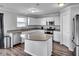 Modern kitchen with white cabinets and stainless steel appliances at 2034 Buckthorn Dr, Columbus, IN 47201