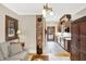 Eat-in kitchen with stainless steel appliances and custom cabinetry at 4621 N Meridian St, Indianapolis, IN 46208
