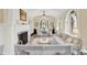 Sunroom features a fireplace, arched windows, and comfortable seating at 4621 N Meridian St, Indianapolis, IN 46208