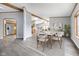 Bright dining room with view into the living room and kitchen at 7602 S County Road 450 W, Stilesville, IN 46180