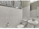 Clean bathroom with subway tile and modern vanity at 4354 Brocket Dr, Greenwood, IN 46143