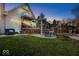 Landscaped backyard with patio, seating area, and gazebo at 2222 E 75Th St, Indianapolis, IN 46240