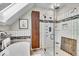 Spa-like bathroom with a large shower and soaking tub at 2222 E 75Th St, Indianapolis, IN 46240