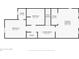 Second floor plan featuring a primary bedroom, two additional bedrooms, and laundry at 2222 E 75Th St, Indianapolis, IN 46240