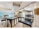 Spacious kitchen with an island and dark countertops at 7525 Dorothy Dr, Indianapolis, IN 46260