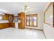 Eat-in kitchen with wood cabinets and tile floor at 995 E 256Th St, Sheridan, IN 46069