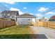 Spacious backyard with gravel area and wooden fence at 1101 W Roache St, Indianapolis, IN 46208
