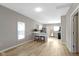 Modern kitchen with stainless steel appliances and a breakfast bar at 1101 W Roache St, Indianapolis, IN 46208