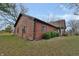 Side view of log cabin home showcasing its design at 5360 N Carroll Rd, Indianapolis, IN 46235