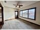 Bright office space with hardwood floors and large window at 5375 E Commons West Dr, Mooresville, IN 46158
