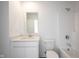 Bathroom with white vanity, toilet, and bathtub at 999 Bald Tree Dr, Westfield, IN 46074