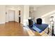 Living room features hardwood floors, fireplace and access to balcony at 355 E Ohio E St # 324, Indianapolis, IN 46204