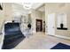 Lobby featuring a curved staircase, modern elevator, and stylish decor at 355 E Ohio E St # 324, Indianapolis, IN 46204