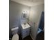 Updated bathroom with new vanity and fixtures at 6805 E County Road 100 S, Avon, IN 46123