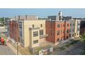 Aerial view of townhouses under construction, near a courthouse at 98 E Wayne St # D, Franklin, IN 46131
