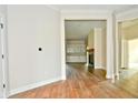 Open living area with hardwood floors and a fireplace at 2749 Stones Bay Dr, Greenwood, IN 46143