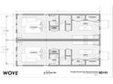 Open floor plan with living, dining, kitchen, and powder rooms at 217 N Temple Ave, Indianapolis, IN 46201