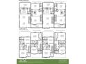 Three-story townhouse floor plans, featuring 3 bedrooms and multiple living spaces at 379 S Cherry St, Westfield, IN 46074