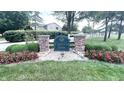 Castleton Farms community entrance with brick pillars at 7433 Prairie Lake Dr, Indianapolis, IN 46256