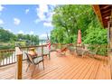 Lakefront deck with seating and beautiful water views at 409 W Lakeview Dr, Nineveh, IN 46164