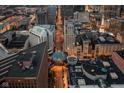 Night aerial view of city streets and buildings at 1 N Illinois St # 2101, Indianapolis, IN 46204