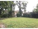 Large grassy backyard with trees and fence at 3358 Ruckle St, Indianapolis, IN 46205