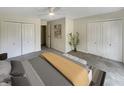 Main bedroom with ample closet space and neutral decor at 8124 Farmhurst Ln, Indianapolis, IN 46236