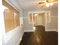 Living room with hardwood floors and built-ins at 305 Leeds Ave, Indianapolis, IN 46201