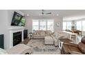Spacious living room featuring a cozy seating area and fireplace at 750 Keck Way, Westfield, IN 46074