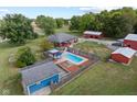 Ranch home with pool, detached barn and storage shed at 4525 S Deck Rd, Gosport, IN 47433