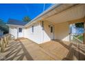 Wooden deck connected to the house, offering additional outdoor space at 2682 E 150 S, Anderson, IN 46017
