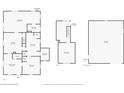 Two-story home floor plan featuring bedrooms, bathrooms, kitchen, living room and garage at 9490 N 700 E, Indianapolis, IN 46259