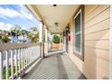 Inviting front porch with white railings and view of the street at 814 E 23Rd St, Indianapolis, IN 46205