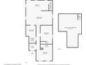 First floor layout features 2 bedrooms, 1 bath, kitchen, and living room at 1120 Lexington Ave, Indianapolis, IN 46203