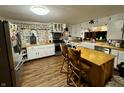 Charming kitchen with wood countertops and island at 8353 N Sr 109, Wilkinson, IN 46186